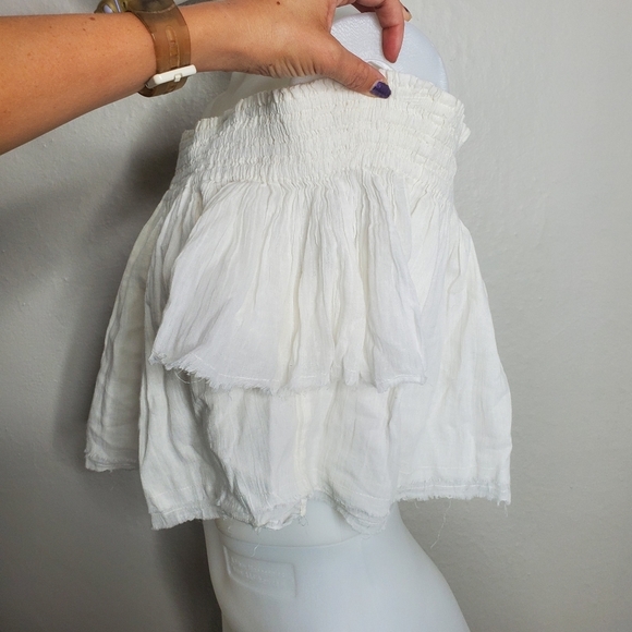 Free People White Milk Maid Crop Top - Picture 2 of 7